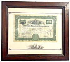 Certificato azionario irving usato  Segni