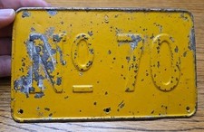 Placa de licença vintage nº. Decoração de garagem 70 motocicleta scooter bicicleta Mancave comprar usado  Enviando para Brazil