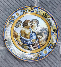 Antico piatto maiolica usato  Gubbio