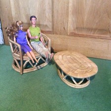 Wicker rattan barbie for sale  RUSHDEN