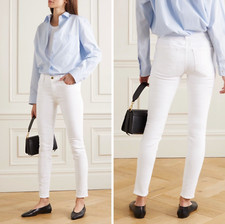 Calça jeans branca Le Skinny de Jeanne cropped tornozelo branca elástica elegante 29, usado comprar usado  Enviando para Brazil