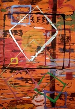Quadro astratto moderno usato  Barrafranca