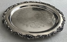 PRATO ORNAMENTADO RARO VINTAGE ASCOT SHEFFIELD DESIGN REPRODUÇÃO BANHADO A PRATA. comprar usado  Enviando para Brazil