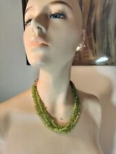 Peridot chips necklace usato  Marzabotto