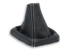PER OPEL ANTARA 2006-2010 CUFFIA DEL CAMBIO PELLE NERA CUCITURE BIANCHE comprar usado  Enviando para Brazil
