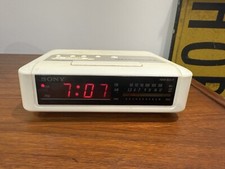 Antigo Sony Dream Machine Rádio Relógio Digital AM/FM ICF-C240 Branco Testado Funciona, usado comprar usado  Enviando para Brazil