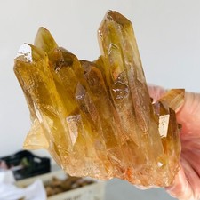 Racimo de cristal de cuarzo citrino ahumado natural 508 g muestra mineral curación F134 segunda mano  Embacar hacia Mexico