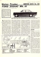 Ford zodiac mk111 for sale  WARRINGTON