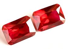 Par de almofada natural de rubi vermelho sangue certificada 14x10 mm pedra preciosa tratada comprar usado  Enviando para Brazil
