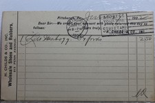 Pennsylvania PA Pittsburgh H Childs CO Atacado Sapatos Borrachas Cartão Postal Vista Antiga, usado comprar usado  Enviando para Brazil