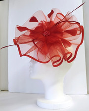Women red fascinator for sale  Watauga