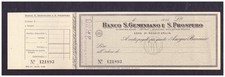 Assegno Bancario Banco di S. Geminiano e S. Prospero NUOVO comprar usado  Enviando para Brazil