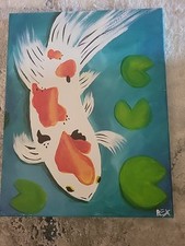 koi fish painting signed for sale koi fish painting signed for sale Pikesville