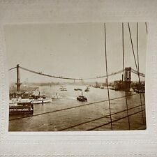 Fotografia antiga original de Nova York Manhattan Bridge em construção final de 1800 comprar usado  Enviando para Brazil
