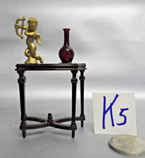 K5. CASA DE BONECAS MINIATURA VINTAGE ESTILO ANTIGO CONSOLE MESA METAL QUERUBIM E GLA comprar usado  Enviando para Brazil