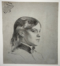 Portrait woman lithograph d'occasion  Expédié en Belgium