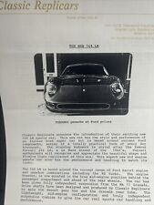 Classic replicars 164lm for sale  KENDAL