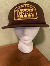 Chapéu caminhoneiro vintage retrô CASE Auburn Everett tratores malha snapback marrom (leia) comprar usado  Enviando para Brazil
