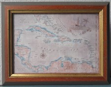 Caraibi mappa quadro usato  Oristano