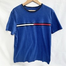 Camiseta Tommy Hilfiger bordada logotipo azul masculina manga curta média gola redonda comprar usado  Enviando para Brazil