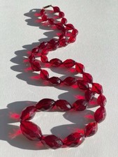 Vintage red faceted for sale  SWINDON