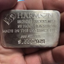 🔥Hoover and Strong 5oz .999 Harmony Bar RARO 🔥 comprar usado  Enviando para Brazil