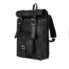 Usado, Mochila masculina de couro genuíno para laptop mochila escola colagem escritório bolsa de trabalho comprar usado  Enviando para Brazil