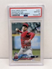 Atualização 2018 Topps Shohei Ohtani Rookie Pitching In Red PSA 10 Gem Estado perfeito comprar usado  Enviando para Brazil