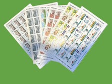 6 folhas completas de selos perfeitos do Brasil - Total de 164 selos comprar usado  Brasil 