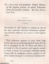 1848: ON A NEW AND PRACTICAL VOLTAIC BATTERY OF THE HIGHEST POWERS, IN WHICH POT comprar usado  Enviando para Brazil