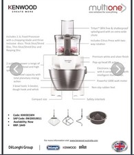 Kenwood multione khh30 for sale  NOTTINGHAM