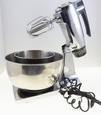 Vintage Sunbeam Mixmaster 12 Velocidades Suporte Mixer Preto/Cromo 2 Tigelas 2 Batedores comprar usado  Enviando para Brazil