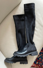 Stiefel strickstrumpf schwarz gebraucht kaufen  Essen