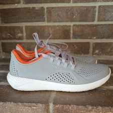 Sapatos casuais CROCS LiteRide Pacer Comfort masculinos TAMANHO 6 cinza laranja com cadarço comprar usado  Enviando para Brazil