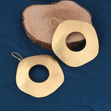 Brincos de gota em forma de disco circular - Joias da moda feitas à mão - Casamento feminino comprar usado  Enviando para Brazil