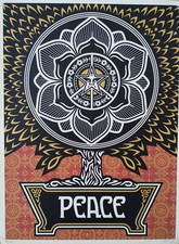 Peace Tree Gold Shepard Fairey 2007 Obey comprar usado  Enviando para Brazil