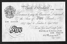 White fiver banknote for sale  NOTTINGHAM