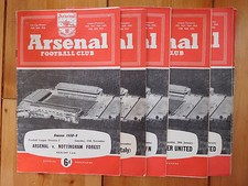 Arsenal home programmes for sale  BRIDGEND
