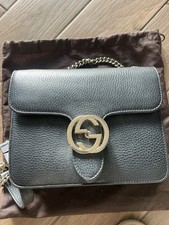 Gucci black leather for sale  LONDON