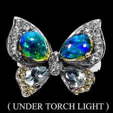 Anel de prata esterlina 925 pera opala preta água-marinha borboleta joia 8 comprar usado Anel de prata esterlina 925 pera opala preta água-marinha borboleta joia 8 comprar usado  Enviando para Brazil