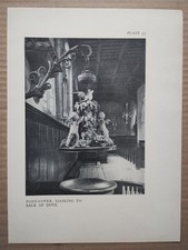 Capa de Fonte em All Hallows by the Tower Church, Londres - Estampa Antiga - 1929 comprar usado  Enviando para Brazil