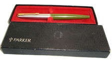 VINTAGE PARKER 45 GREEN&STEEL FOUNTAIN PEN IN ORIGINAL BOX comprar usado  Enviando para Brazil
