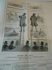Caricature 1879 echasses d'occasion Caricature 1879 echasses d'occasion  La Verpillière