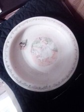 ANTIQUE HOLDFAST BABY PLATE BY D.E. McNICOL-EAST LIVERPOOL, OHIO-WEAR, AND OWIES na sprzedaż  Wysyłka do Poland