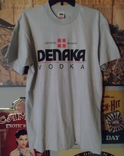 Camisa masculina Denaka importada Dinamarca vodka vintage anos 90 tamanho G, usado comprar usado  Enviando para Brazil