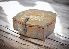 Caixa de armazenamento de madeira vintage original antiga pintada à mão comprar usado  Enviando para Brazil