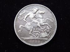 Usado, Moeda de prata 1890 Coroa do Reino Unido São Jorge e Dragão Grã-Bretanha Victoria h6300 dinheiro comprar usado  Enviando para Brazil