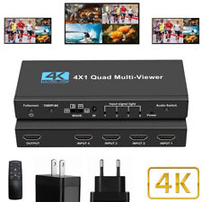 Usado, 4K HDMI 4X1 Quad Multi-Viewer 4 IN 1 Out Multi Screen Switcher HDMI Splitter NEU comprar usado  Enviando para Brazil