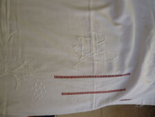 Drap ancien brodé d'occasion  Saint-Laurent-du-Var