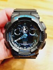 Usado, Estojo Casio G-SHOCK GA100CB-1A preto/azul com alça de borracha preta masculino... comprar usado  Enviando para Brazil
